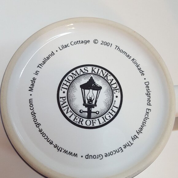 Vintage Thomas Kinkade Coffee Mug 12 oz Painter of Light Lilac Cottage 2001 - Picture 4 of 5